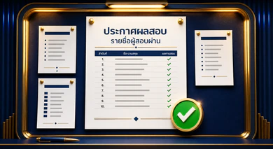 ภาพประกอบประกาศผลสอบ